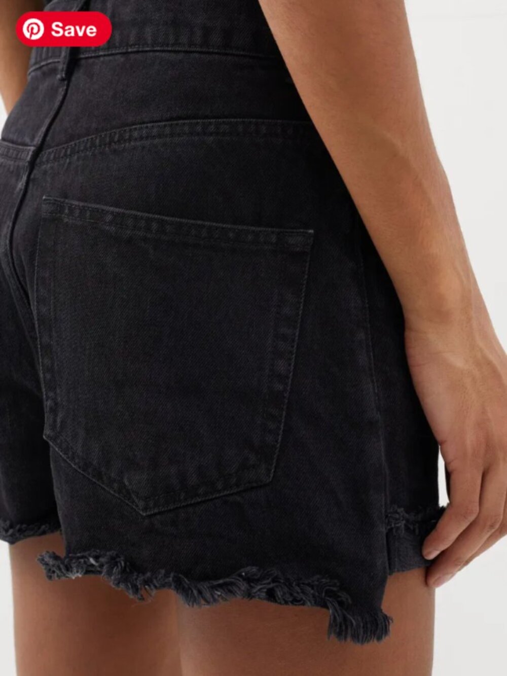 Raey Clip Organic-Cotton Frayed Denim Shorts